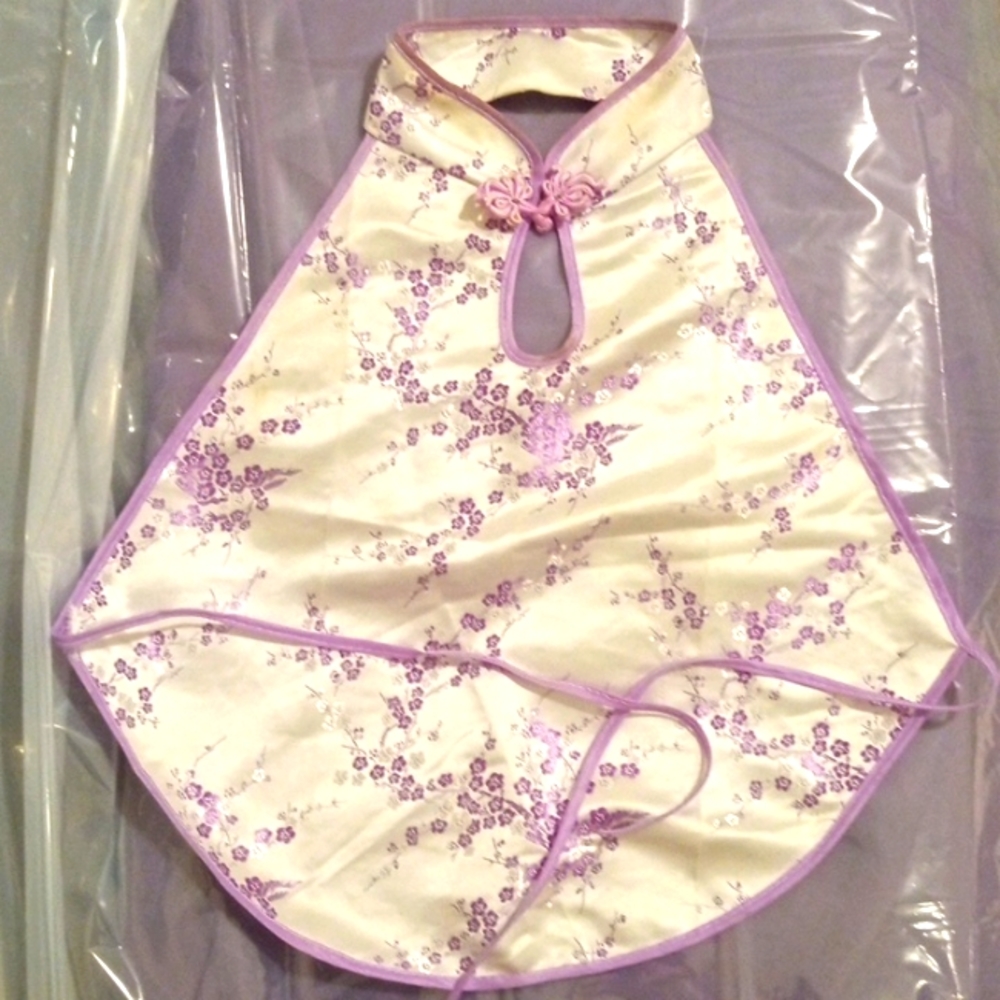 HALTER CHEONGSAM TOP LAVENDER